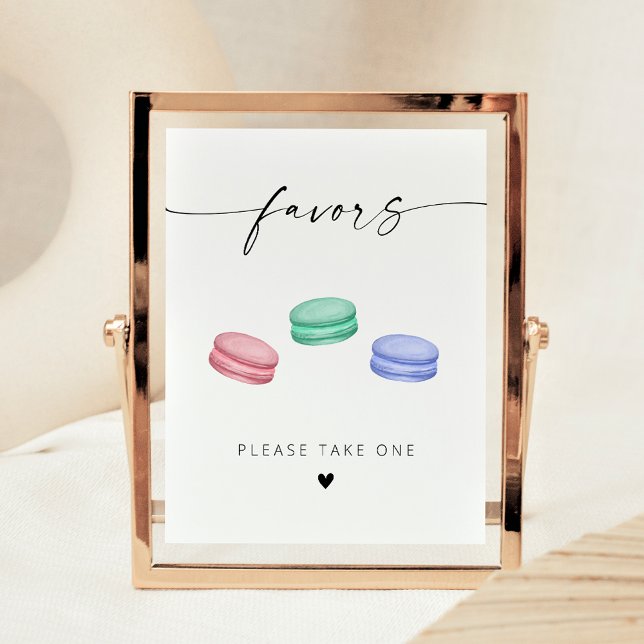 Affiche de Macarons de Favors de Script Élégant Mo (Créateur téléchargé)