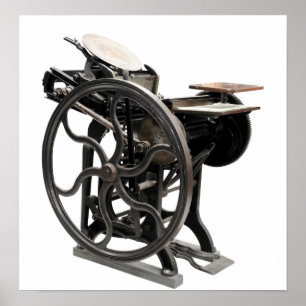affiche de machine letterpress