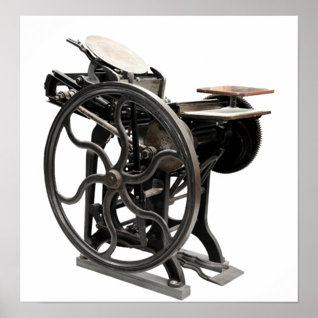 affiche de machine letterpress (Devant)