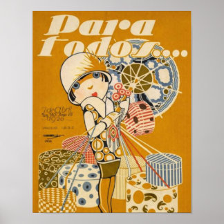 Affiche de magasin Art Déco vintage – Mode des ann
