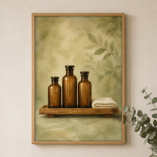 Affiche de maison de ferme à l'aquarelle sur des b
