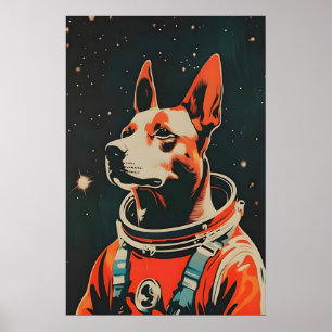 Affiche de Malinois belge astronaute, belge