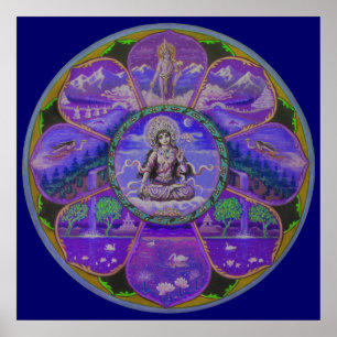 Affiche de mandala Tara de déesse