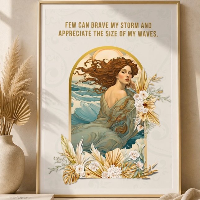 Affiche de mantra de tempête pour femme inspirante (Créateur téléchargé)