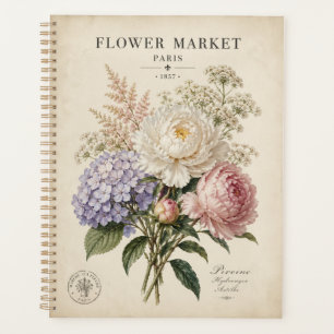 Affiche de marché de fleurs botaniques vintage É