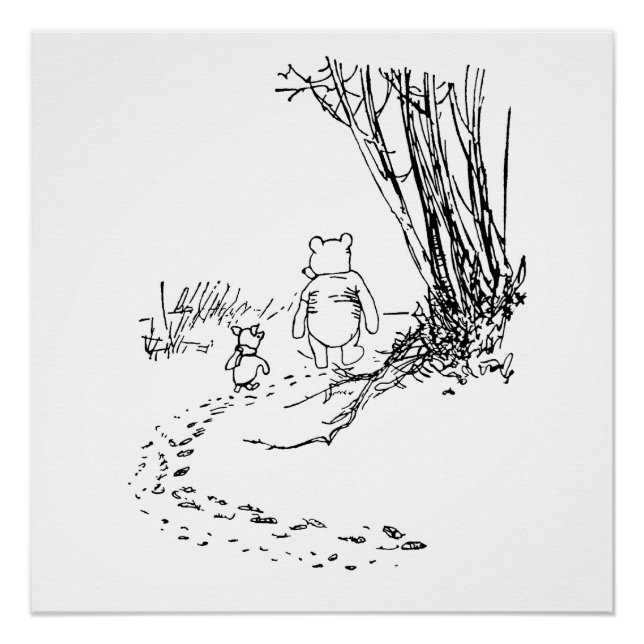 Affiche de marche de l'ours Pooh et de Piglet clas (Devant)