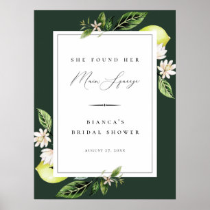 Affiche de Mariage Botanique Lemons Main Squeeze