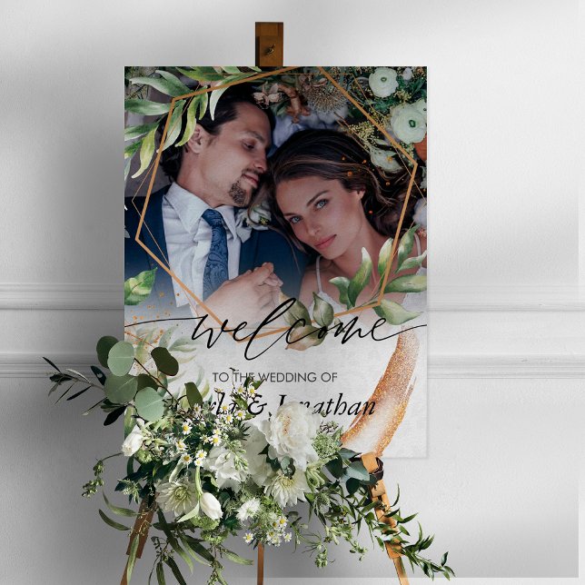 Affiche de Mariage Floral Bienvenue (Créateur téléchargé)