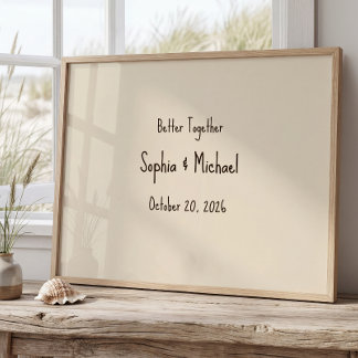 Affiche de mariage personnalisée “Mieux ensemble”