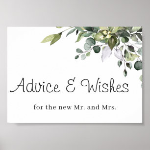 Affiche de mariage pour conseils et vœux