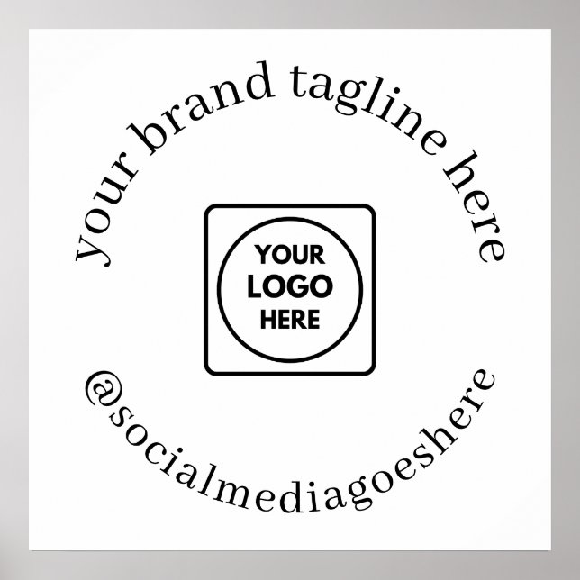 Affiche de marketing de marque de texte de logo d' (Devant)