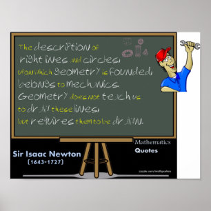 Affiche de mathématiques Isaac Newton