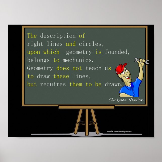 Affiche de mathématiques Isaac Newton (Devant)