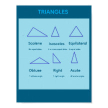 Affiche de mathématiques sur les triangles