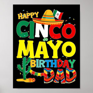 Affiche De Mayo Anniversaire À Papa Joyeux Anniversaire Pè