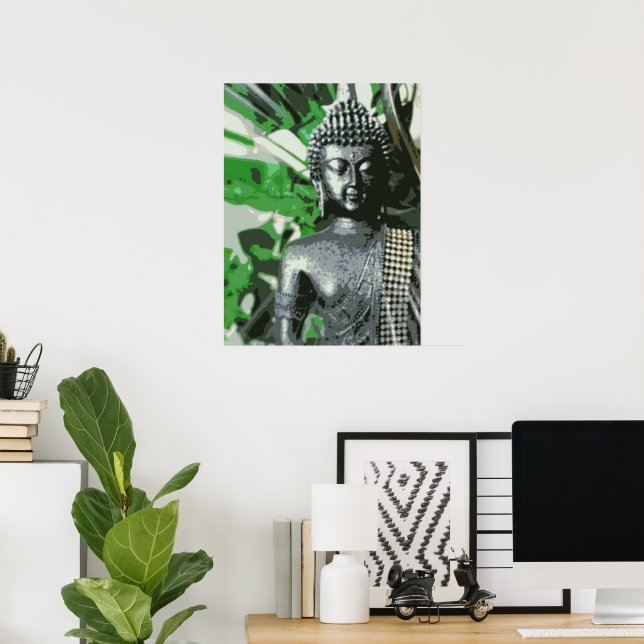 Affiche de méditation Bouddha paisible – Art mural (Bureau à domicile)