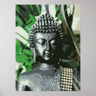 Affiche de méditation Bouddha paisible – Zen centr