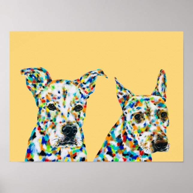 Affiche de mélange de Berger allemand Shar pei et  (Devant)