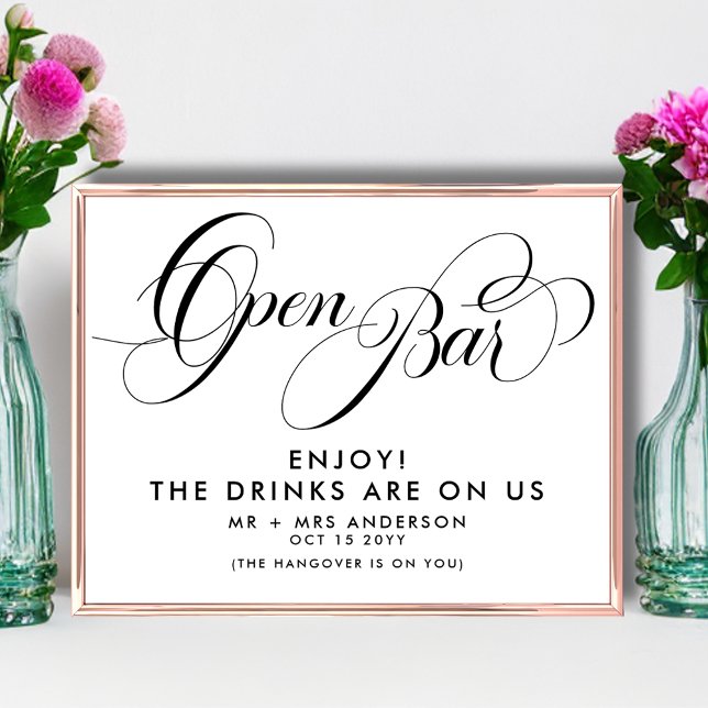 Affiche de menu de bar de boissons gratuites de ma (Créateur téléchargé)