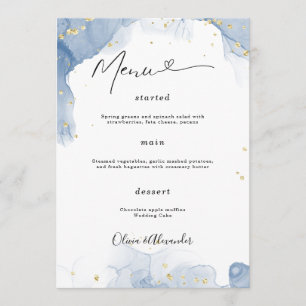 Affiche de menu de mariage élégant minimaliste Mar