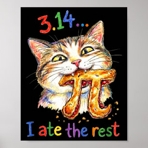 Affiche de menu de tarte drôle de Pi Day 3.14 _ Dé
