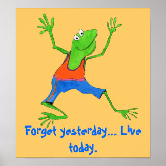 Affiche de message de grenouille