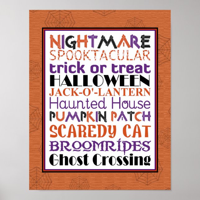 Affiche de métro d'art Halloween (Devant)