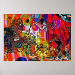 Affiche De microphone musique ouverte d'arrêt non