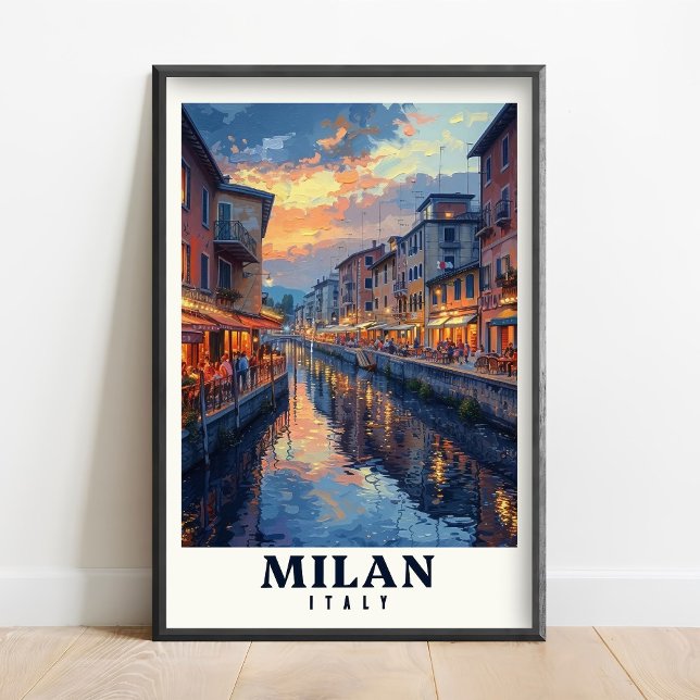 Affiche de Milan - Impression de Milan - Impressio (Créateur téléchargé)
