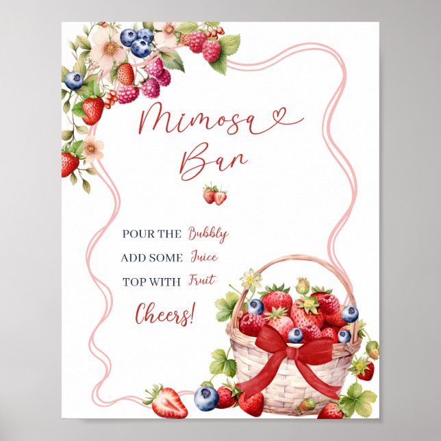 Affiche de mimosa pour enterrement de vie de jeune (Devant)