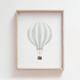 Affiche de Mint Green Hot Air Balloon