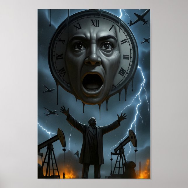 Affiche de mise en garde contre la tempête surréal (Devant)