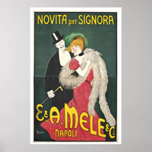 Affiche de mode Art nouveau italien - Belle Époque