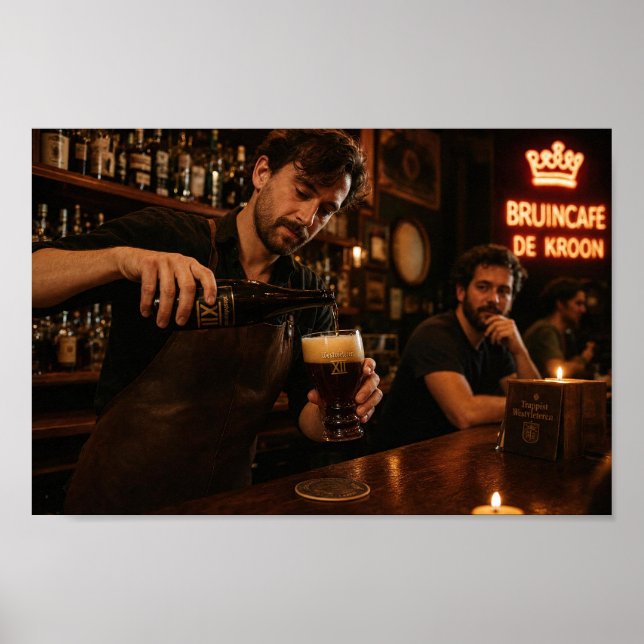 Affiche de moment de bière artisanale à la bougie  (Devant)