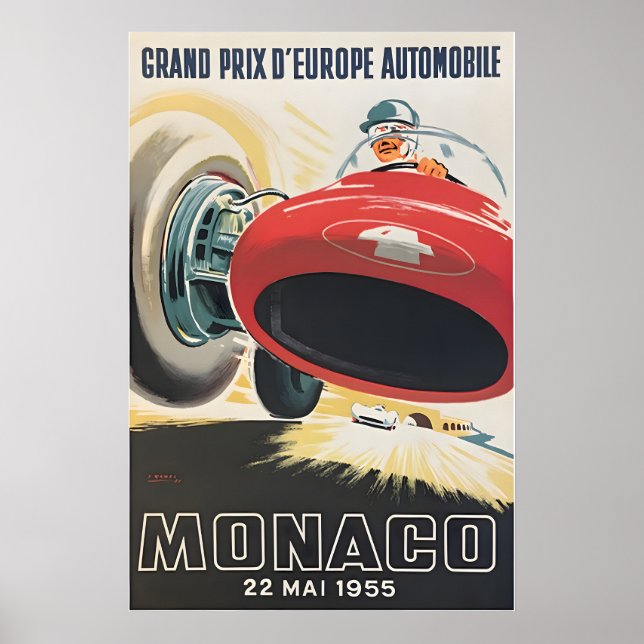 Affiche de Monaco Course Automobile Art Grand Prix (Devant)