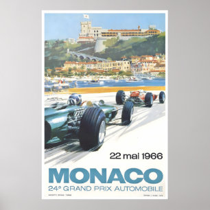 Affiche de Monaco de course automobile Art Impress