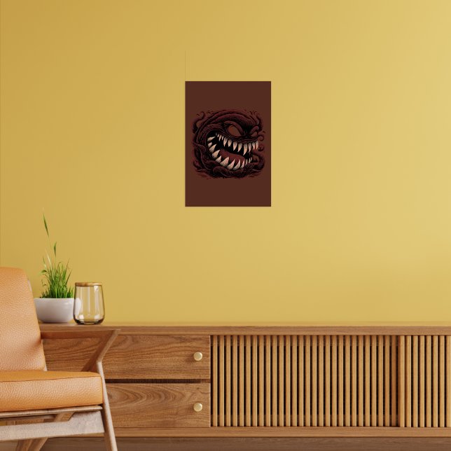Affiche de monstre alien symbiote sombre (Salon 2)