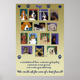 Affiche de montage de chien
