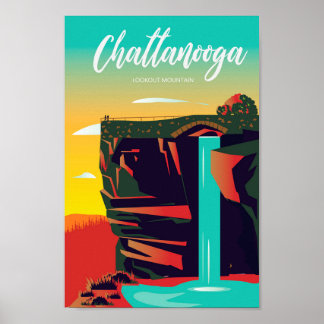 affiche de montagne chattanooga