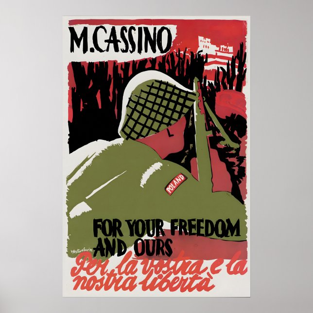 Affiche de Monte Cassino Pour votre liberté et pou (Devant)