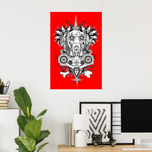 affiche de motif de Grand Danois