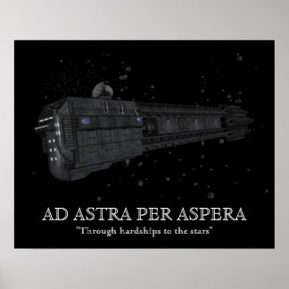 Affiche de motivation Ad astra per aspera