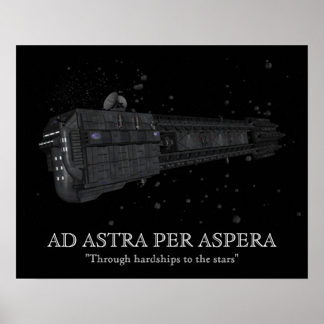 Affiche de motivation Ad astra per aspera (Devant)