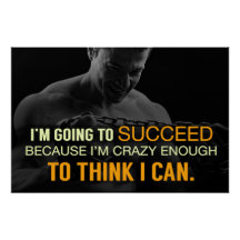 Affiche de motivation Assez Fou