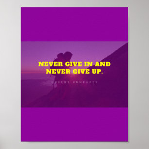 Affiche de motivation au coucher de soleil rose