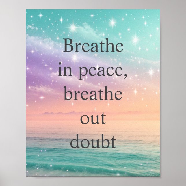 Affiche de motivation avec ciel étoilé nocturne (Devant)