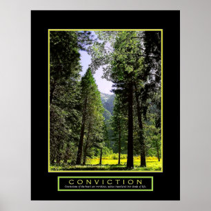 Affiche de motivation - "conviction" - 22" x28 "