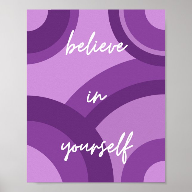 Affiche de motivation Croyez en vous-même Géométri (Devant)