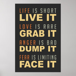 Affiche de motivation de conseil de la vie
