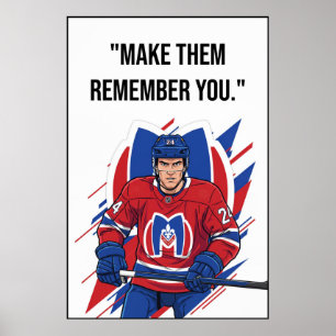 Affiche de motivation de hockey des Métros de Mont